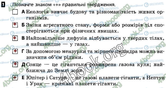 ГДЗ Природознавство 5 клас сторінка В1 (1)